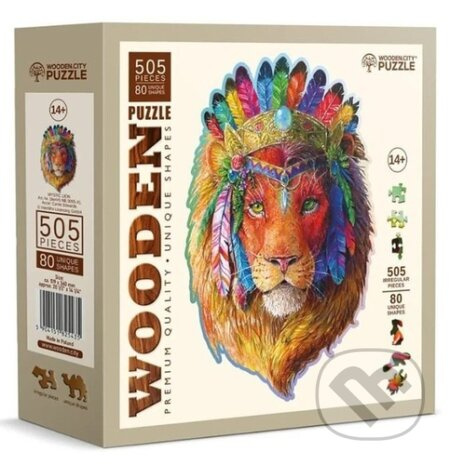 WOODEN CITY Dřevěné puzzle Mystický lev 505 dílků