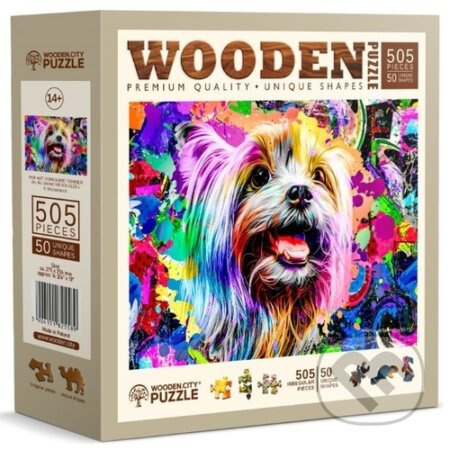 WOODEN CITY Dřevěné puzzle Pop Art Jorkšírský teriér 505 dílků