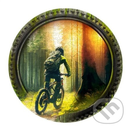 Biker v lese, dřevěné - puzzle z kategorie Zvířata
