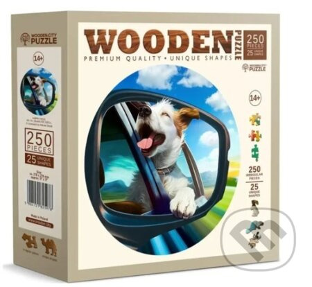 WOODEN CITY Dřevěné puzzle Veselý pes 250 dílků EKO
