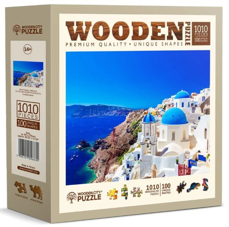 WOODEN CITY Dřevěné puzzle Santorini, Řecko 1010 dílků