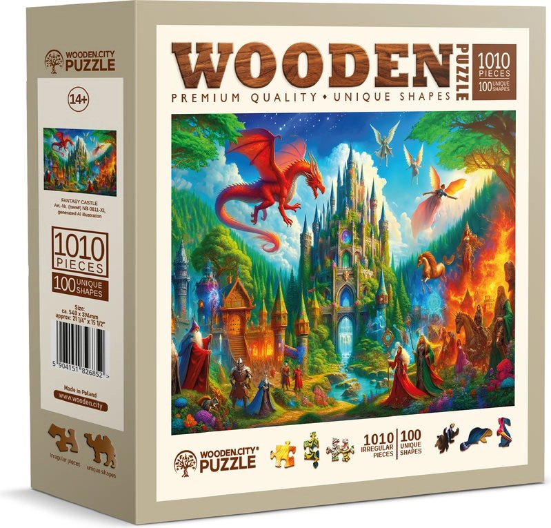Dřevěné puzzle Fantasy Zámek 1010 dílků
