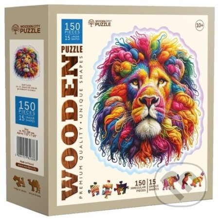 WOODEN CITY Dřevěné puzzle Jemný lev 150 dílků