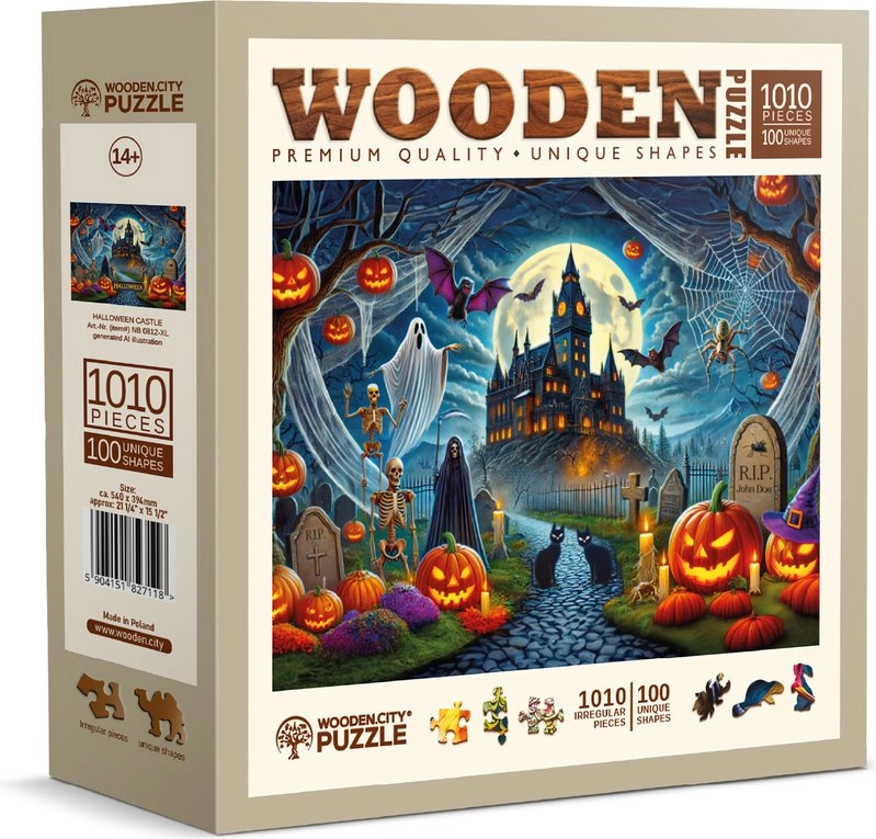 WOODEN CITY Dřevěné Halloweenský hrad 1010 dílků