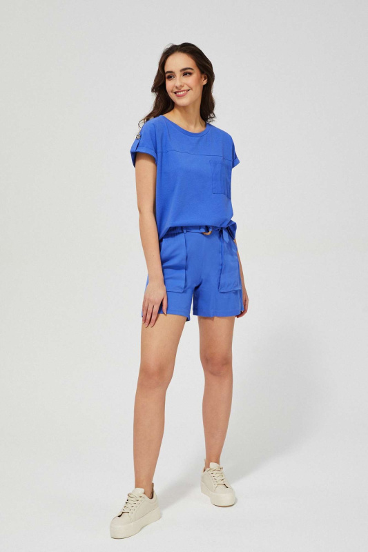 Viskózové šortky - modré XS