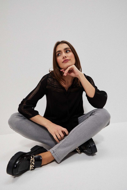 Viskózová halenka s třásněmi XXL