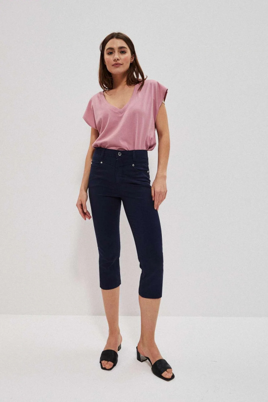 Lyocellové kalhoty - tmavě modrá 46