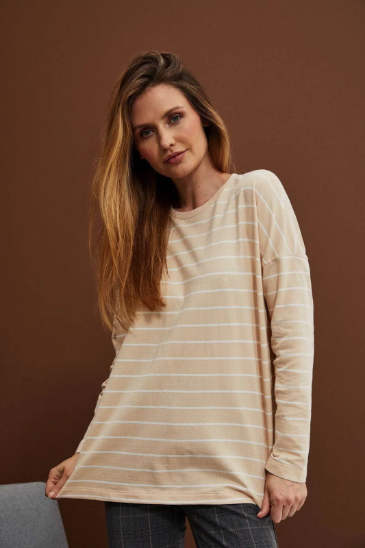 Pruhovaná mikina s kapucí XS