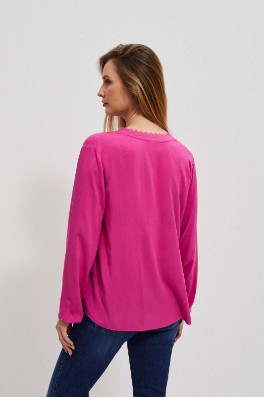 Košile s krajkovým výstřihem XS