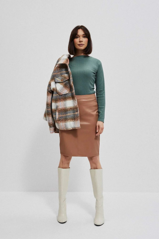 Sukně s geometrickým prošíváním - str