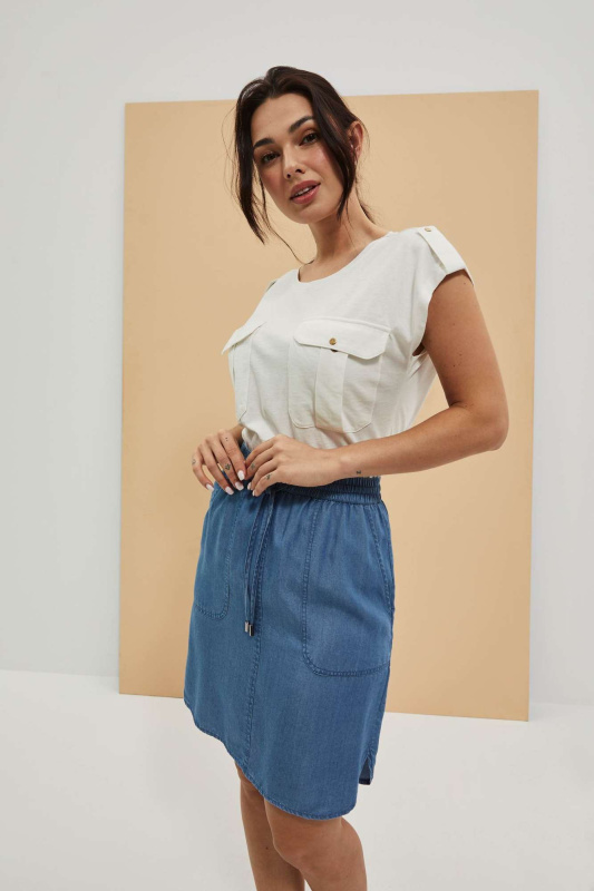 DÁMSKÁ SUKNĚ L-SC-4005 MODRÁ Velikost: XS