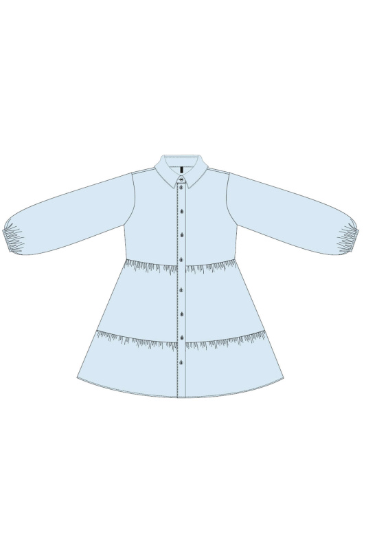 DÁMSKÉ ŠATY L-SU-4007 MODRÁ L