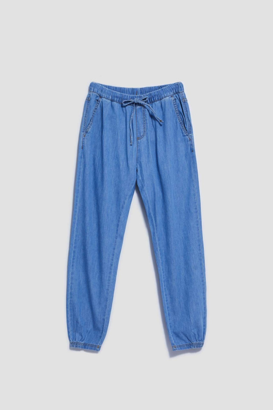 DÁMSKÉ DŽÍNY L-JE-4004 MODRÁ XS