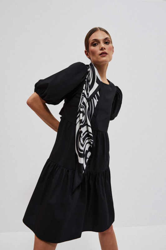 DÁMSKÉ ŠATY L-SU-4017 ČERNÉ Velikost: M