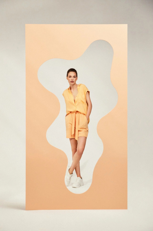 DÁMSKÉ KRAŤASY L-SH-4001 PEACH Velikost: XS