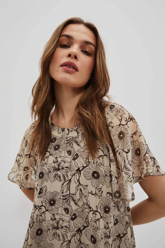 DÁMSKÉ ŠATY L-SU-4028 L.Béžový 46