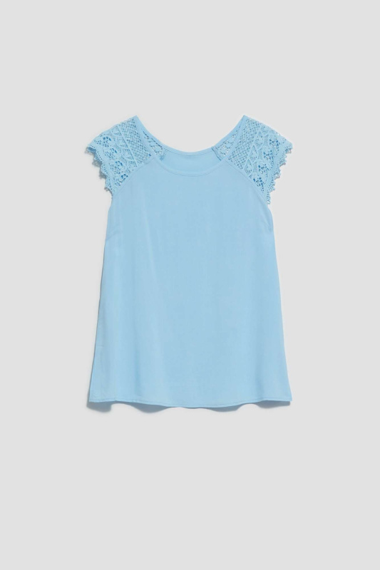 DÁMSKÁ KOŠILE L-KO-4031 BLEDOMODRÁ Velikost: XXL