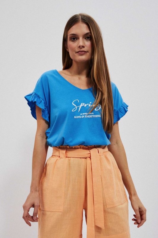 DÁMSKÉ TRIKO L-TS-4078 SVĚŽÍ MODRÁ XS