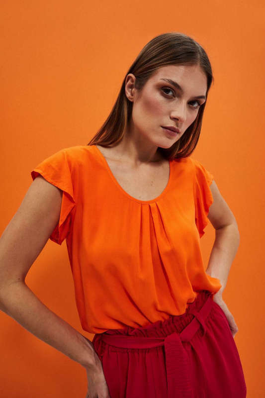 DÁMSKÁ KOŠILE L-KO-4029 ORANŽOVÁ Velikost: M