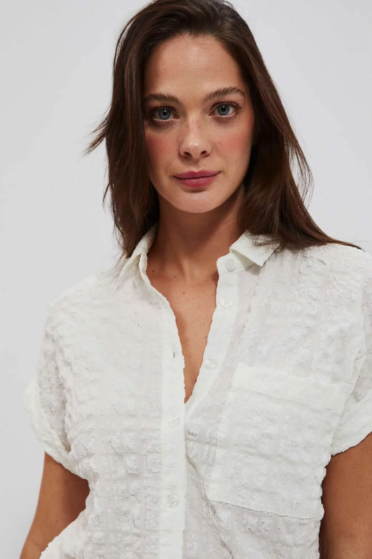 DÁMSKÁ KOŠILE L-KO-4022 BÍLÁ Velikost: S