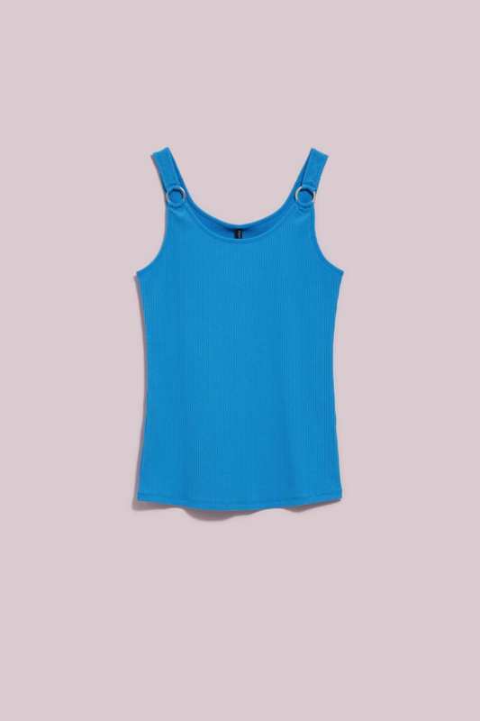 DÁMSKÝ TOP L-TS-4063 SVĚŽÍ MODRÁ M