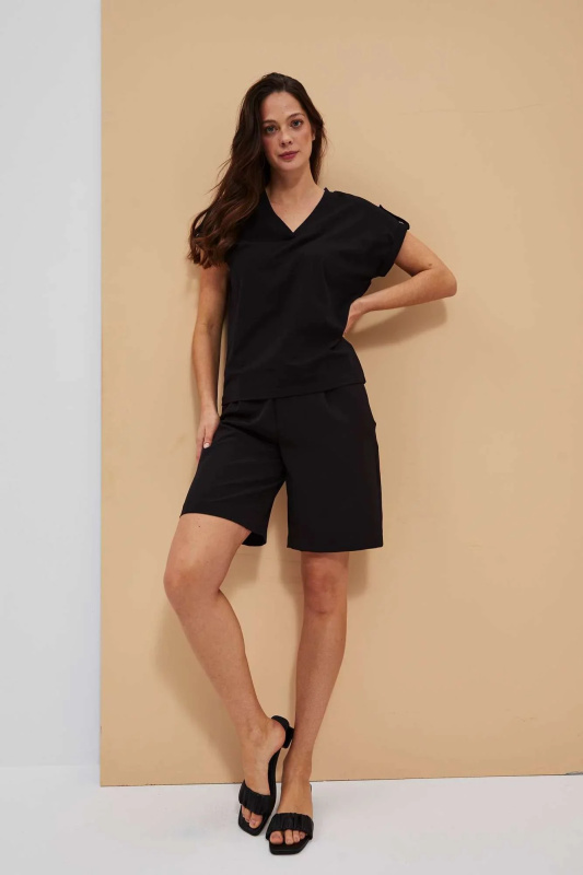 DÁMSKÉ KRAŤASY L-SH-4017 ČERNÉ S