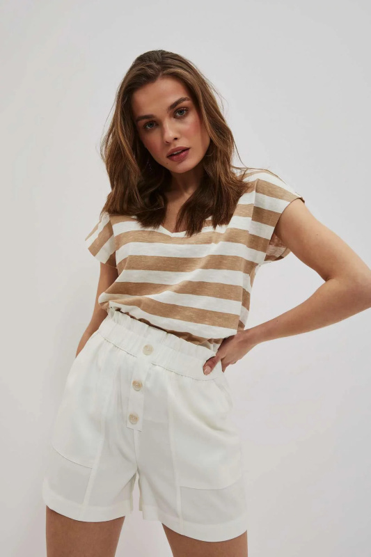 DÁMSKÉ KRAŤASY L-SH-4019 BÍLÉ XL