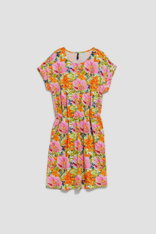 DÁMSKÉ ŠATY L-SU-4043 ORANŽOVÉ XS