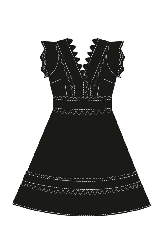 DÁMSKÉ ŠATY L-SU-4045 ČERNÉ