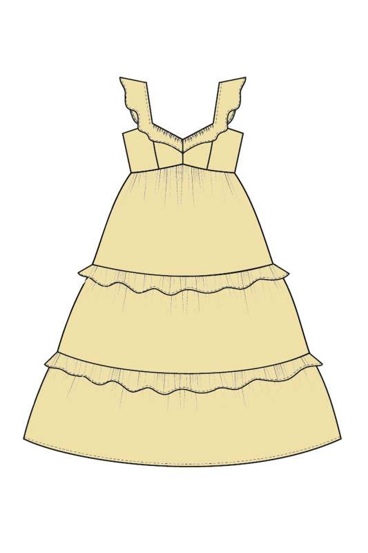 DÁMSKÉ ŠATY L-SU-4065 VANILKA Velikost: XL