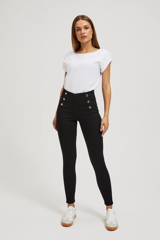 Džíny s ozdobnými knoflíky Velikost: S