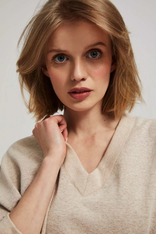 Mikina s výstřihem do V Velikost: XS