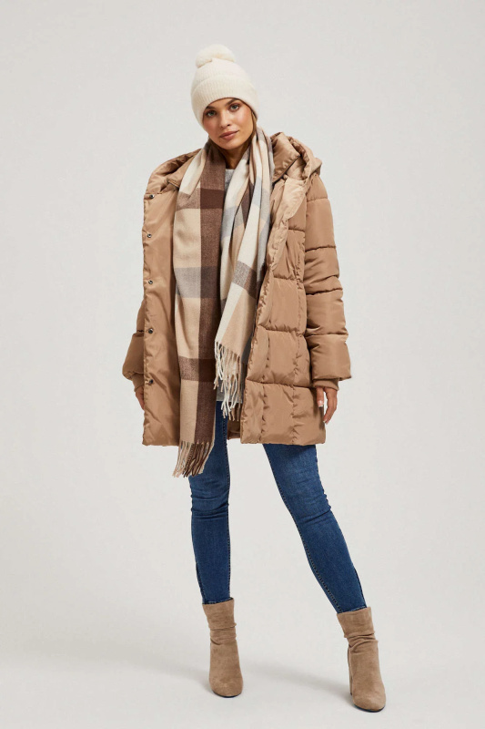 Kostkovaný šátek - hnědý