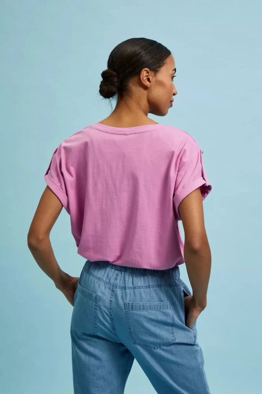 Dámské tričko MOODO - růžová Velikost: 46