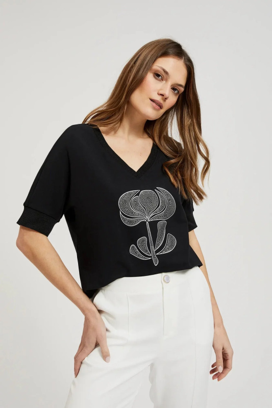 Dámská mikina MOODO - černá Velikost: 36