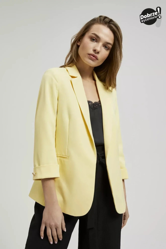 Dámské sako MOODO - světle žlutá Velikost: XS