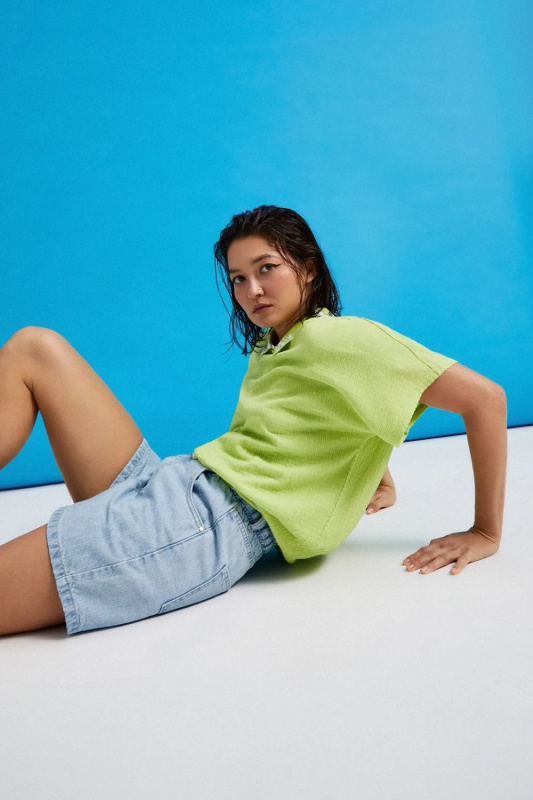 Dámská halenka MOODO - zelená Velikost: M