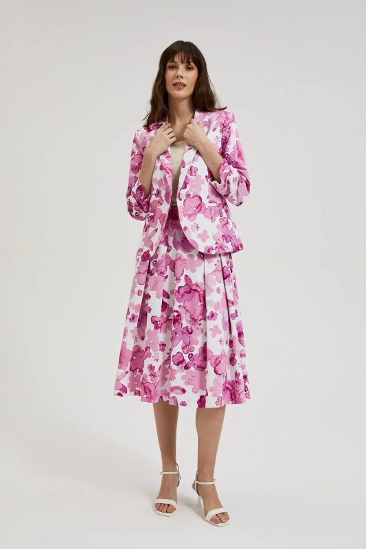 Dámská vzorovaná sukně MOODO - růžová Velikost: XS