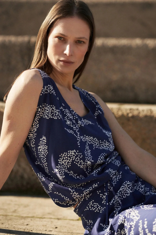 Dámská halenka MOODO - tmavě modrá Velikost: 38