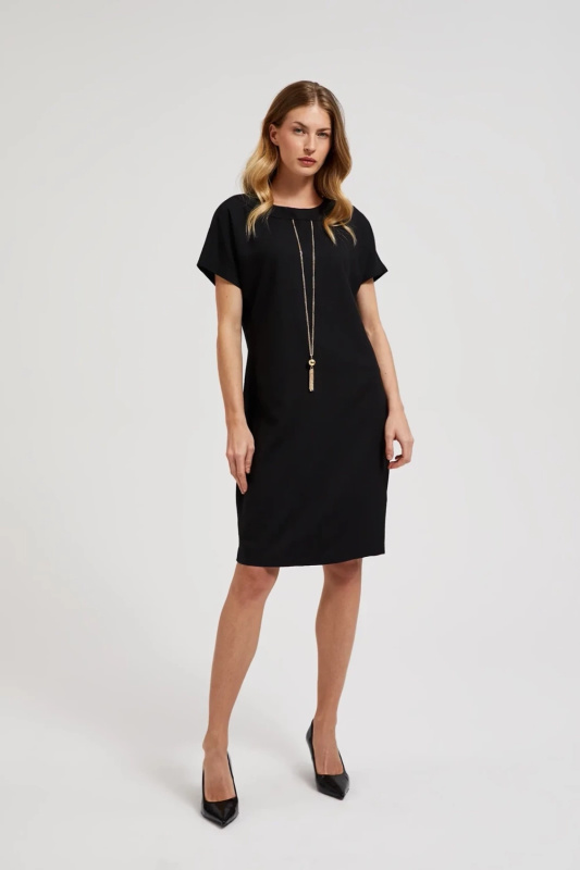 Dámské elegantní šaty MOODO - černá Velikost: 38