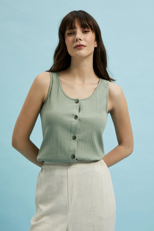 Dámské tílko MOODO - olivová