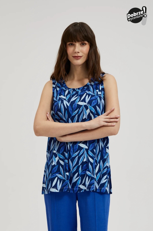 Dámské tílko s potiskem MOODO - námořnická modrá   Velikost: M