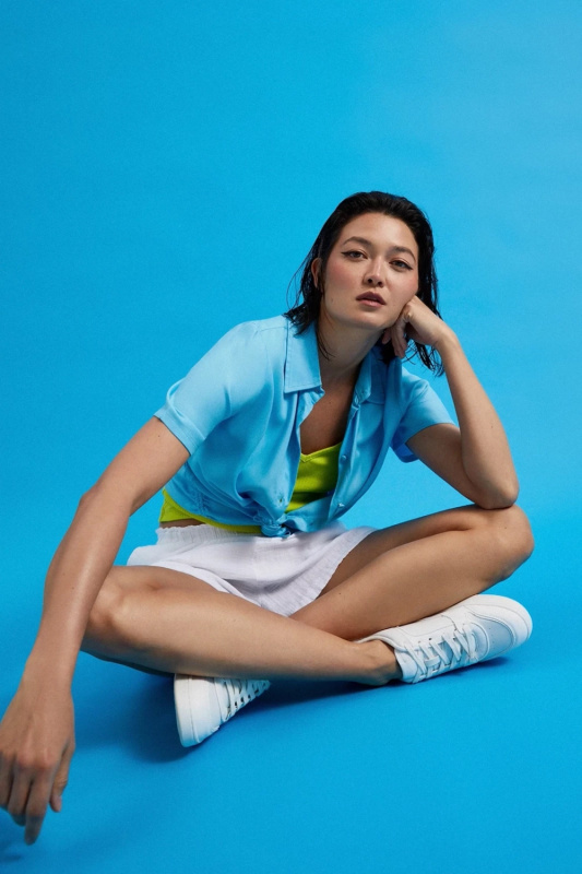 Dámská košile MOODO - modrá Velikost: L