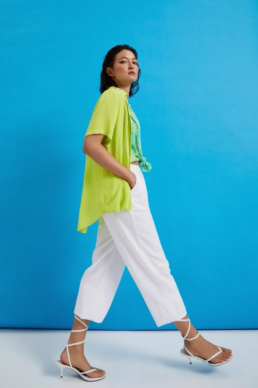 Dámská košile MOODO - zelená Velikost: XL