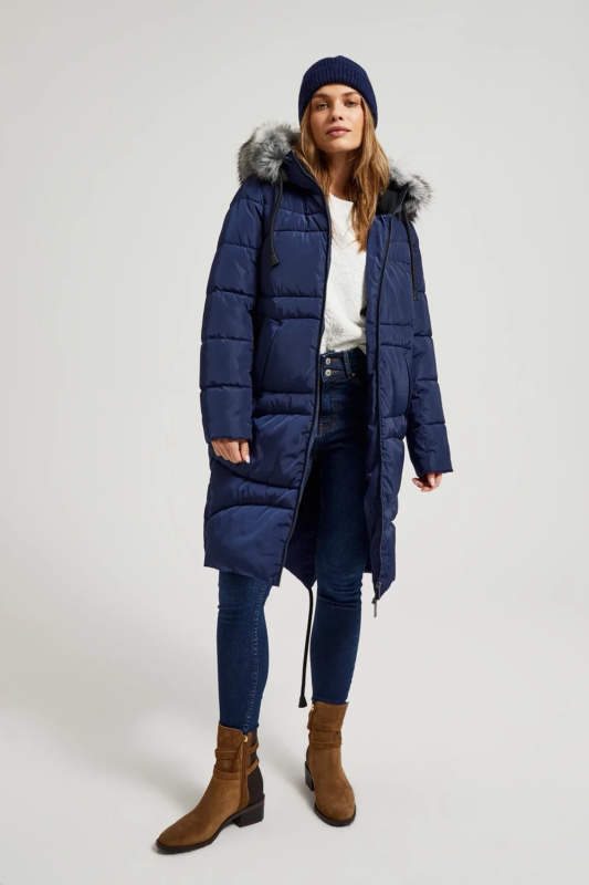 Dámská prošívaná bunda MOODO - tmavě modrá  Velikost: M