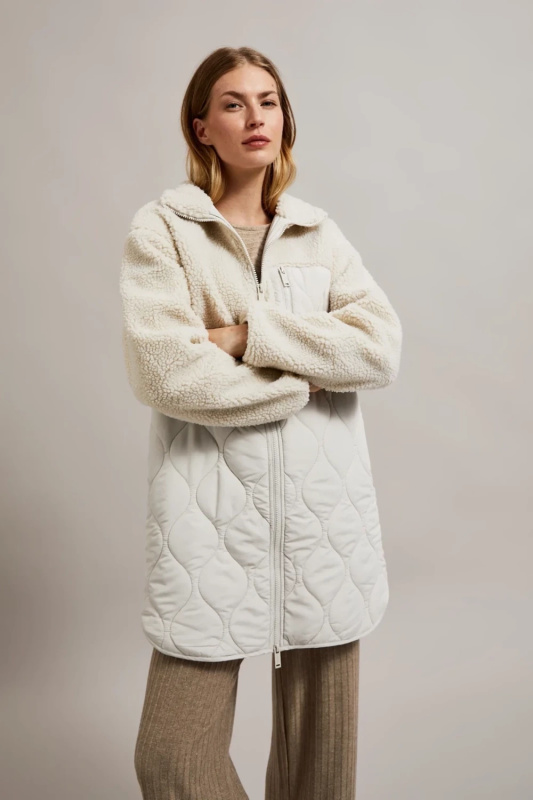 Dámská bunda MOODO - béžová Velikost: XL