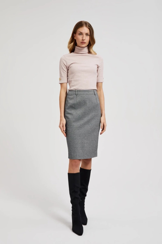 Dámská elegantní sukně MOODO - šedá Velikost: XS