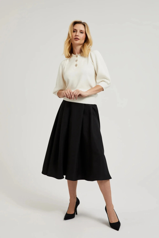 Dámská rozevlátá sukně MOODO - černá Velikost: M