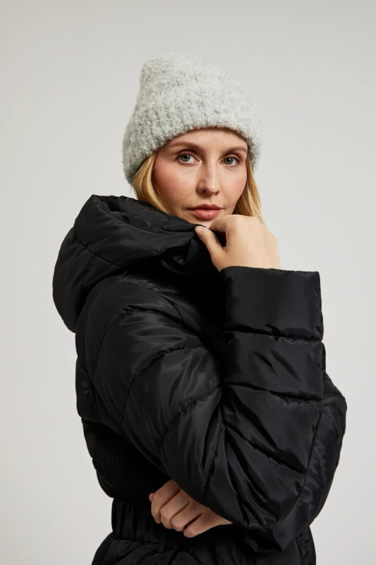 Dámská čepice Moodo z vlněné směsi - šedá