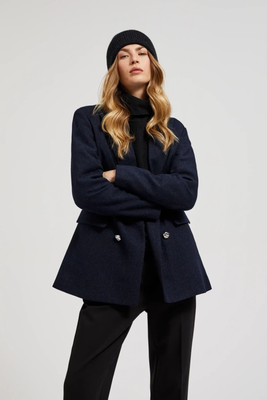 Dámská čepice Moodo s kamínky - černá